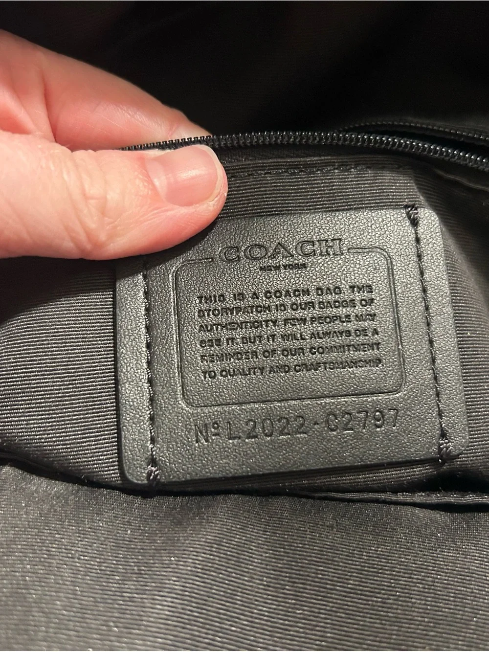 Coach leather backpack